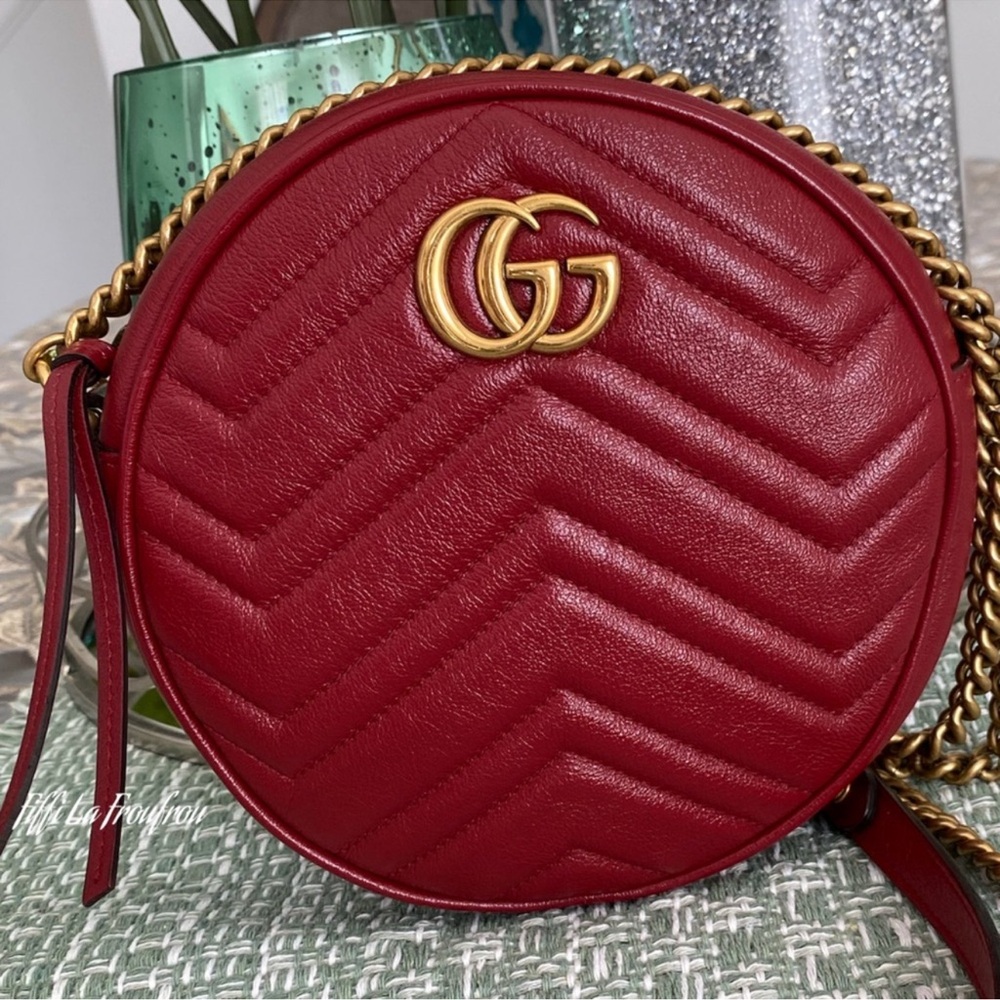 Athentic Gucci Red Quilted crossbody - Picture 8 of 16